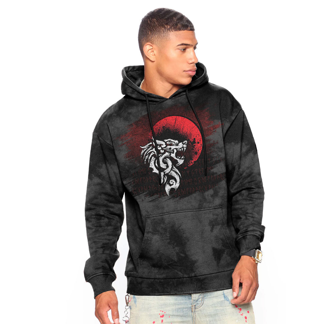 Viking Fenrir Monstrous Wolf Norse Viking Hoodie Helm and Hammer Shop