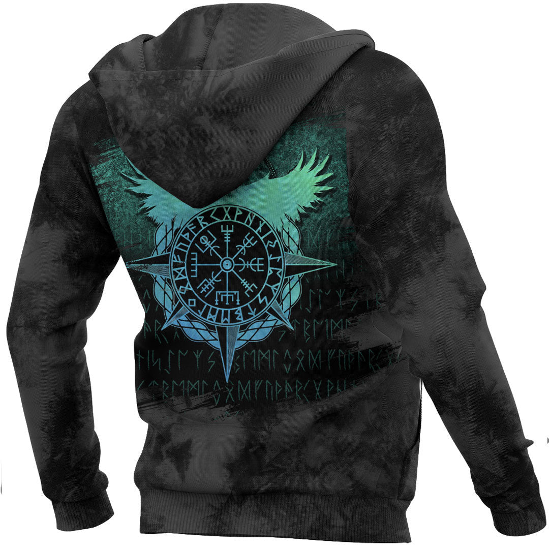 Viking Fate (Vegvisir) Viking Hoodie Helm and Hammer Shop