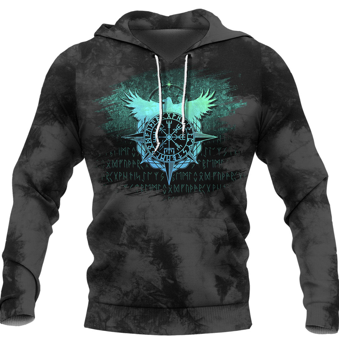 Viking Fate (Vegvisir) Viking Hoodie Helm and Hammer Shop