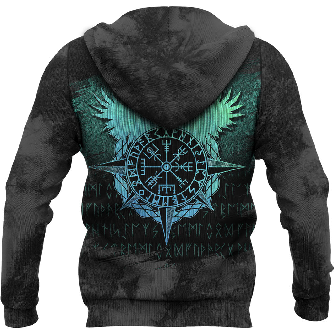 Viking Fate (Vegvisir) Viking Hoodie Helm and Hammer Shop