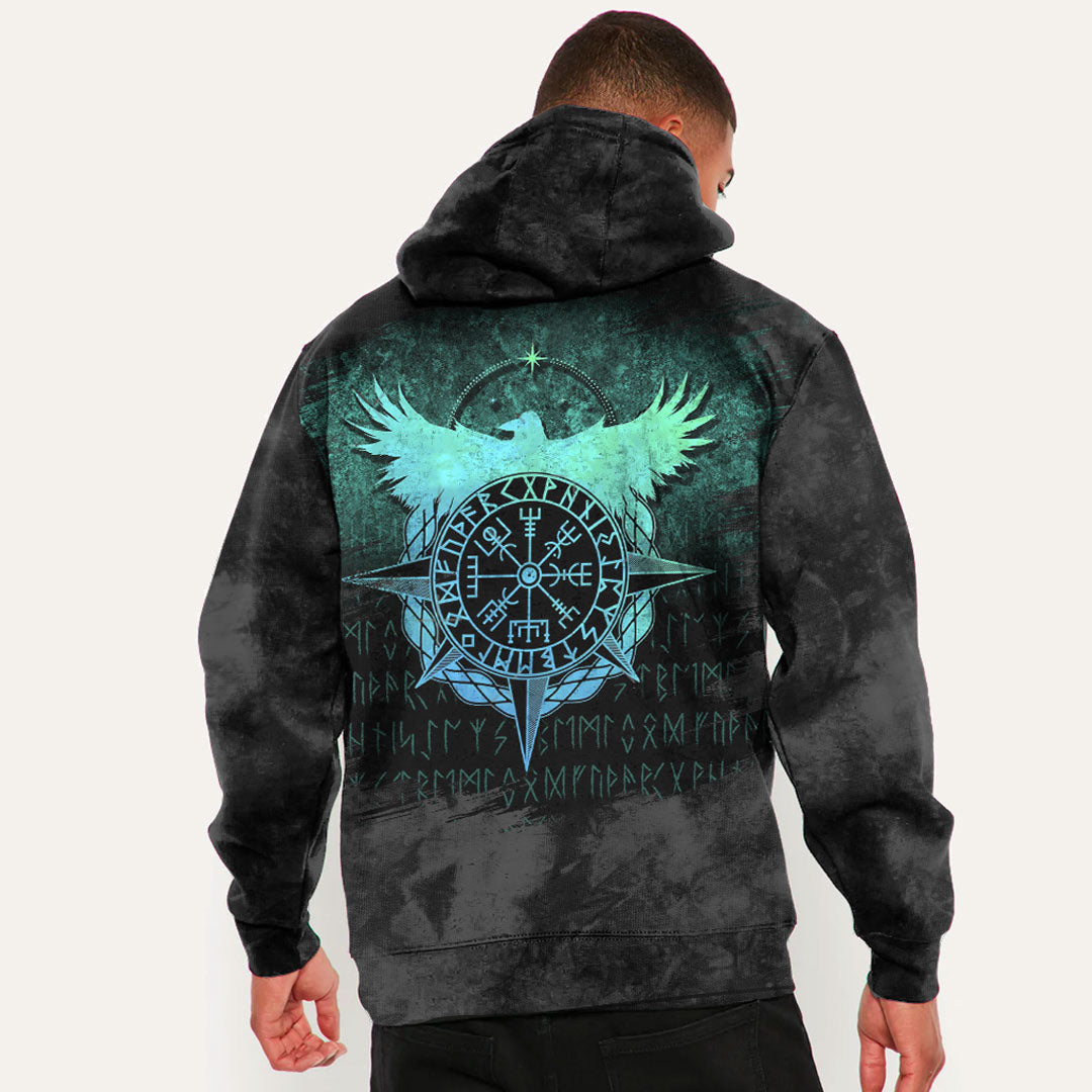 Viking Fate (Vegvisir) Viking Hoodie Helm and Hammer Shop