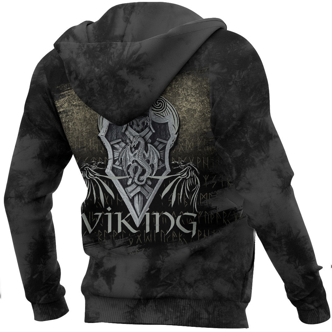 Viking Fenrir Wolf #2 Viking Hoodie Helm and Hammer Shop