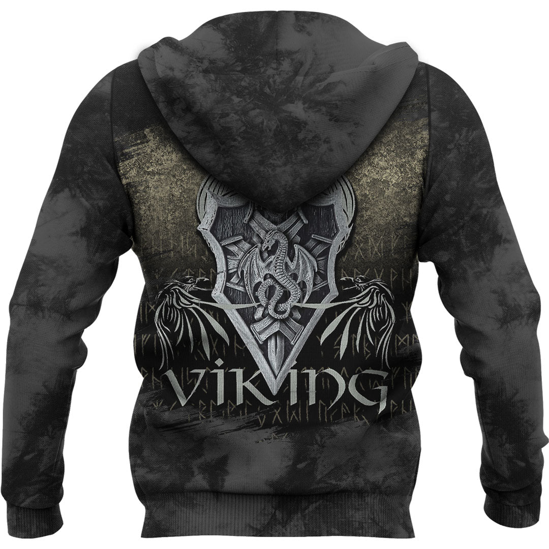 Viking Fenrir Wolf #2 Viking Hoodie Helm and Hammer Shop