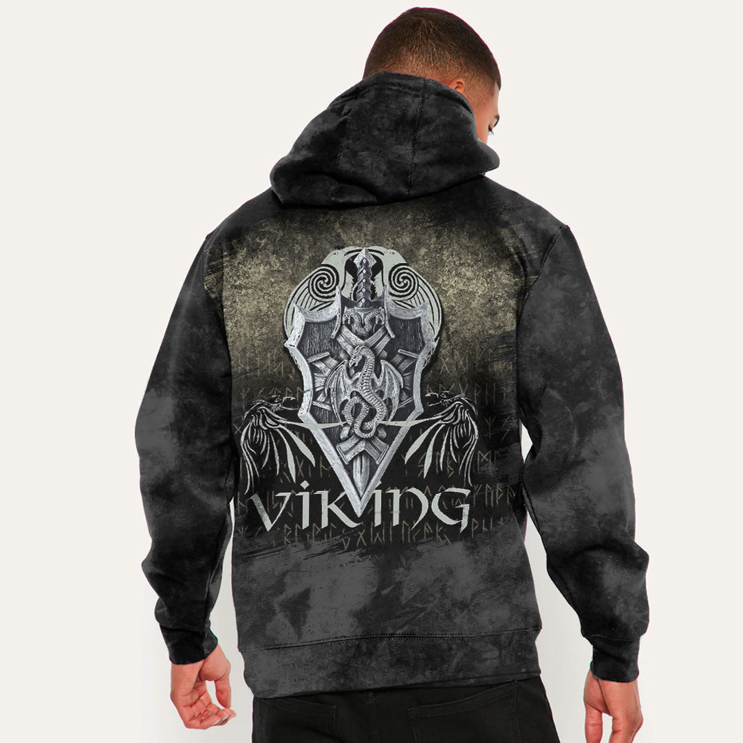 Viking Fenrir Wolf #2 Viking Hoodie Helm and Hammer Shop