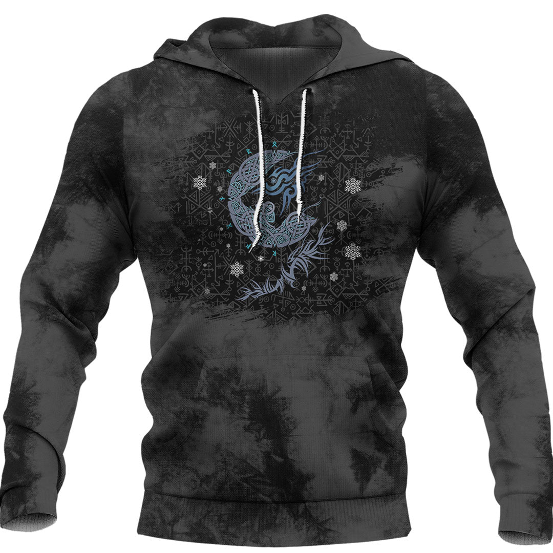 Viking Fenrir Wolf #1 Viking Hoodie Helm and Hammer Shop