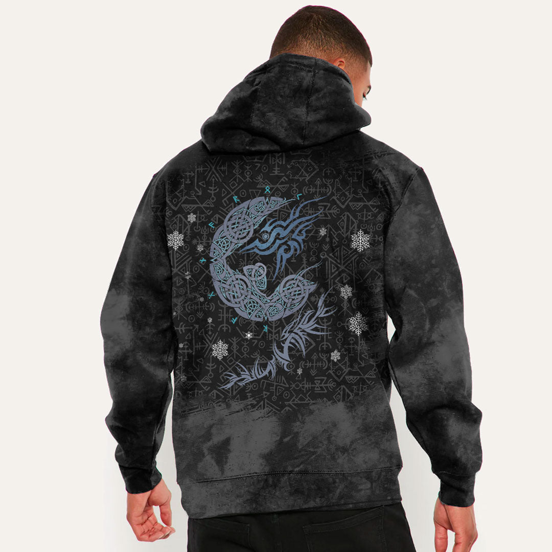 Viking Fenrir Wolf #1 Viking Hoodie Helm and Hammer Shop