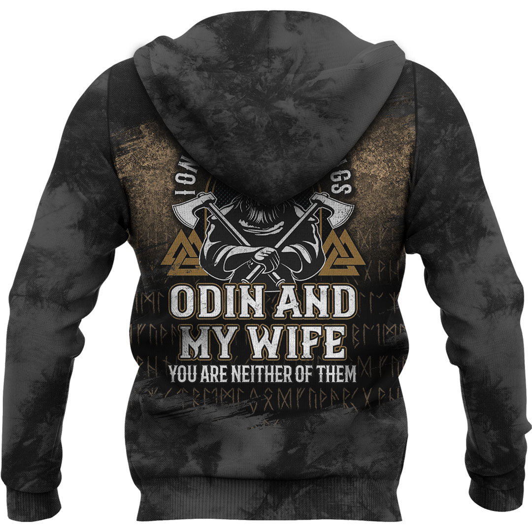 Viking Saying Odin Northman Viking Hoodie Helm and Hammer Shop