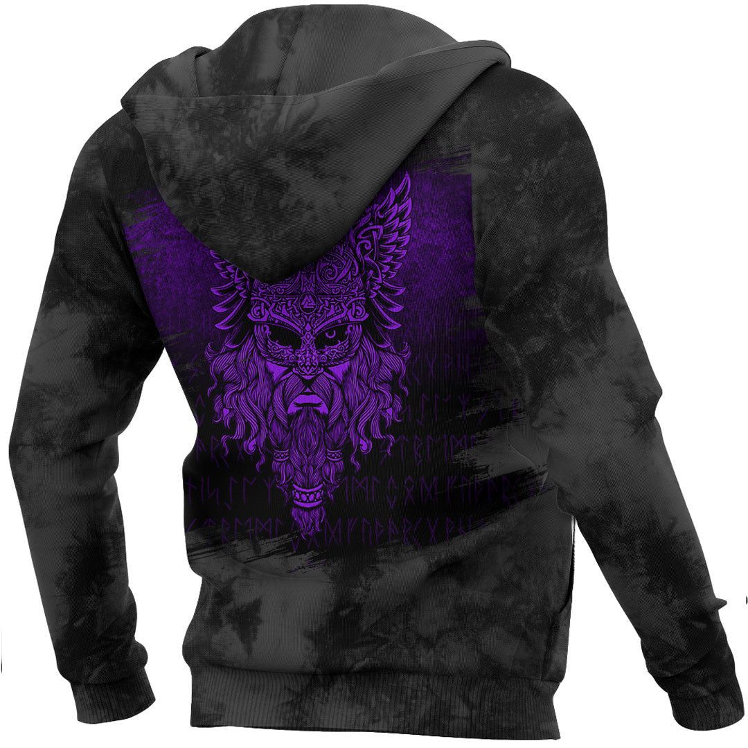 Viking Special Odin Puple Viking Hoodie Helm and Hammer Shop