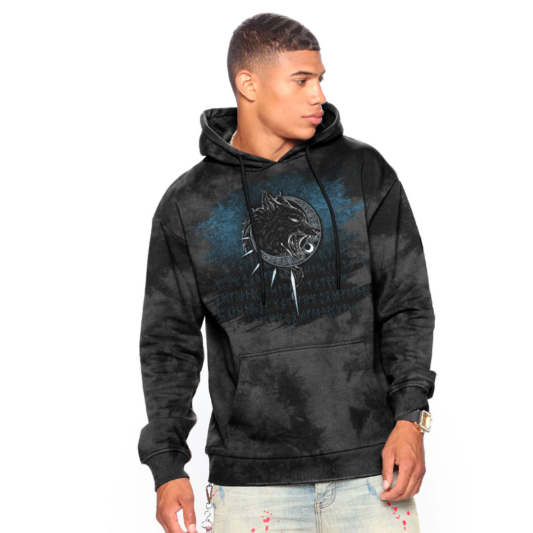Viking Fenrir Wolve Viking Hoodie Helm and Hammer Shop