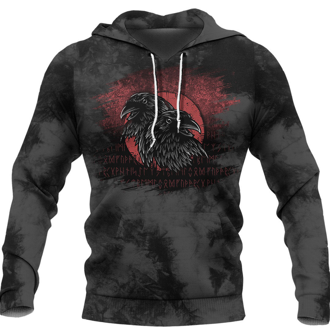 Viking Ravens #1 Viking Hoodie Helm and Hammer Shop
