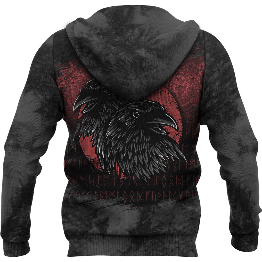 Viking Ravens #1 Viking Hoodie Helm and Hammer Shop