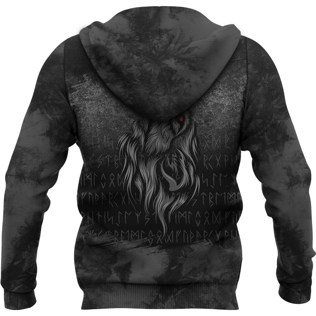 Viking Fenrir Wolf Howls To The Gods Viking Hoodie Helm and Hammer Shop