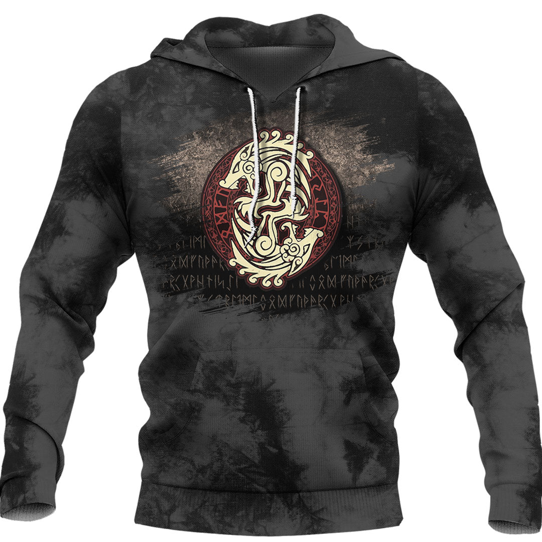 Viking Fenrir Loki's Son Viking Hoodie Helm and Hammer Shop