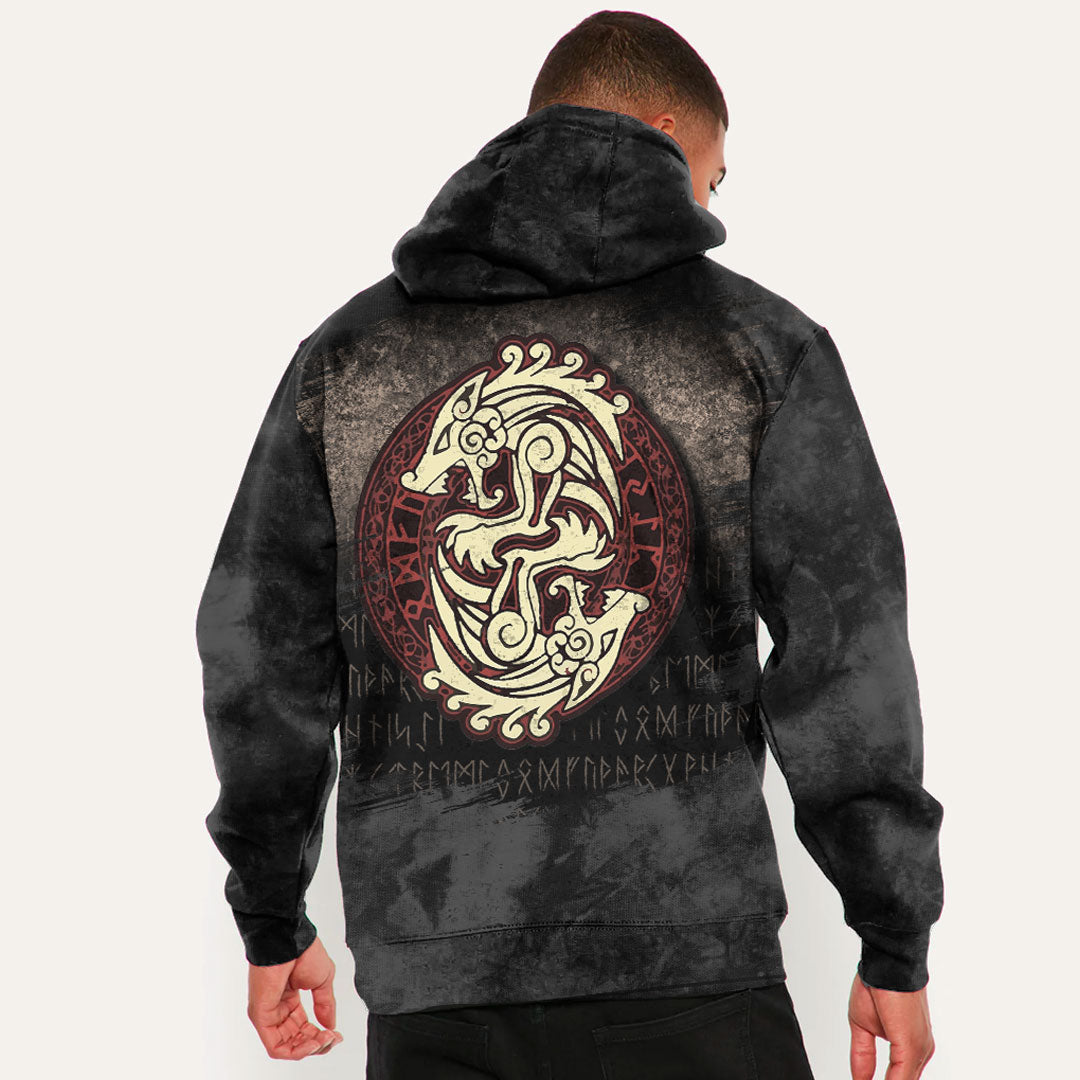 Viking Fenrir Loki's Son Viking Hoodie Helm and Hammer Shop