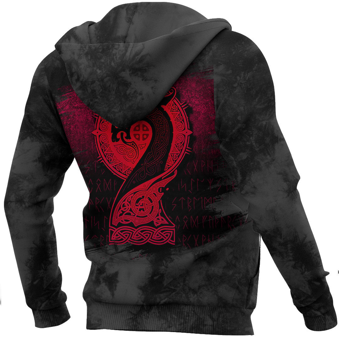Viking Drakkar red Viking Hoodie Helm and Hammer Shop