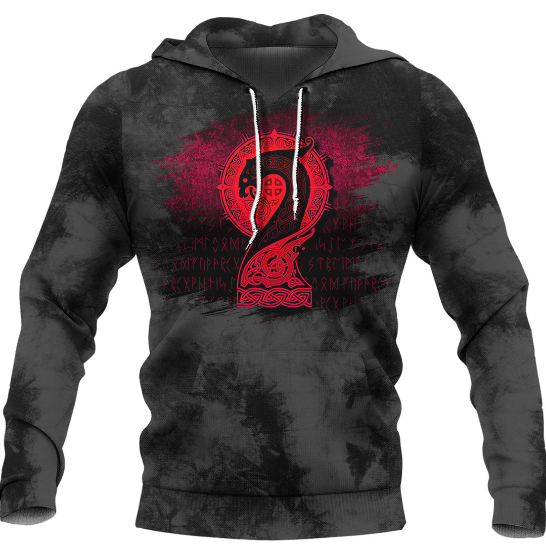 Viking Drakkar red Viking Hoodie Helm and Hammer Shop
