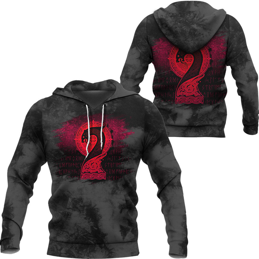 Viking Drakkar red Viking Hoodie Helm and Hammer Shop