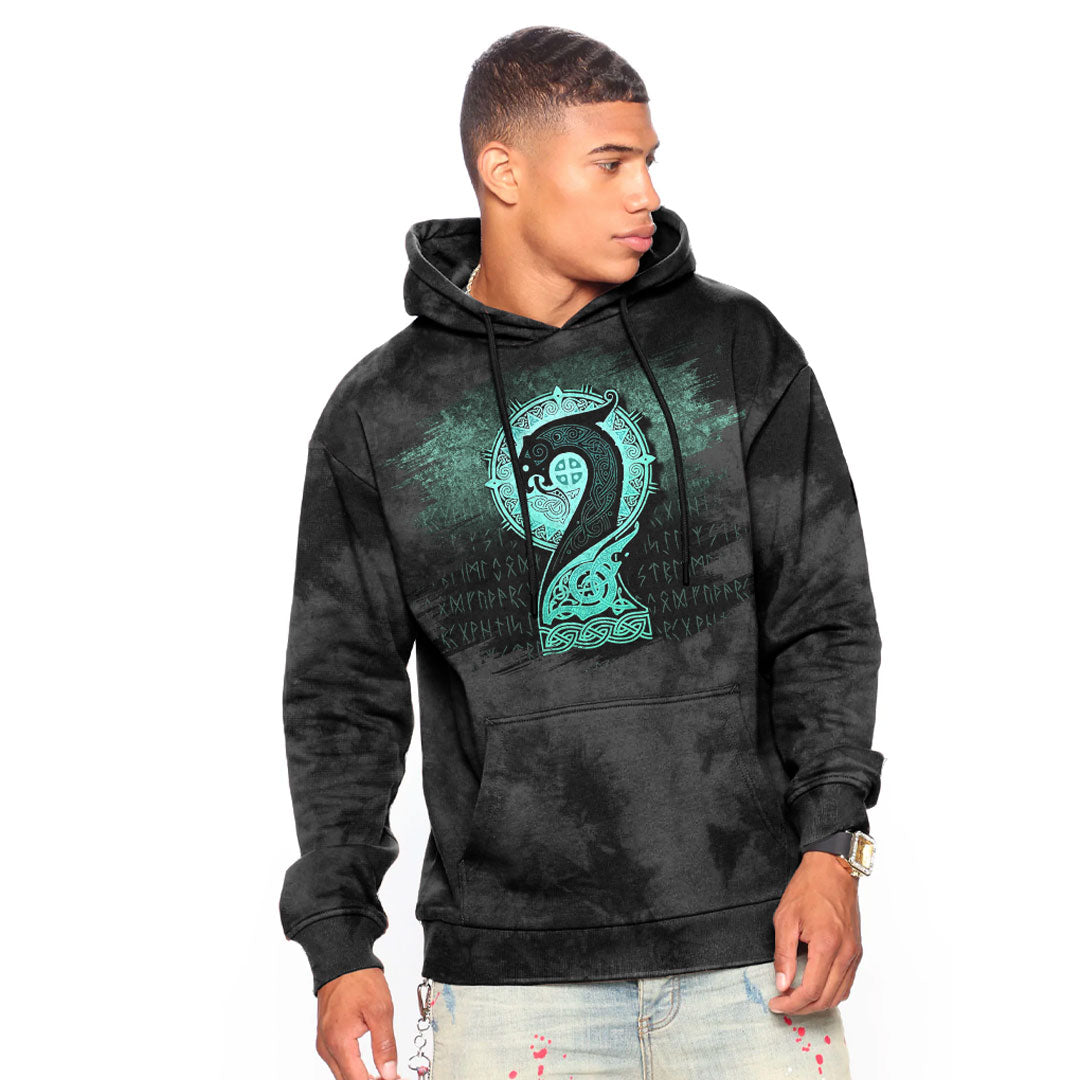 Viking Drakkar cyan Viking Hoodie Helm and Hammer Shop
