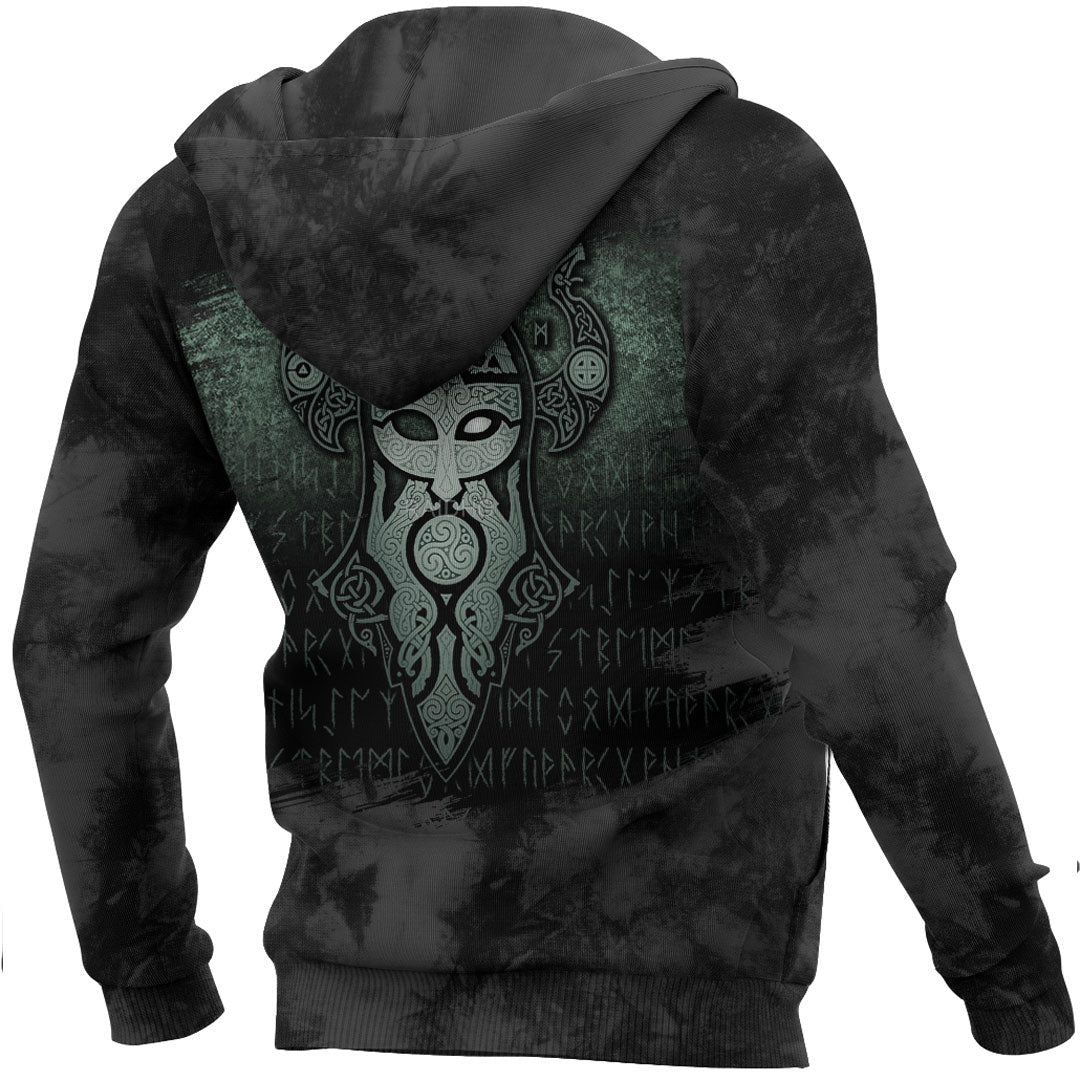 Viking Odin God Mask Viking Hoodie Helm and Hammer Shop