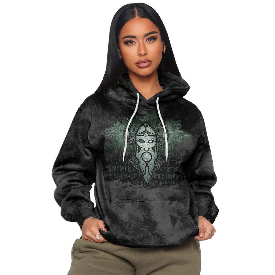 Viking Odin God Mask Viking Hoodie Helm and Hammer Shop
