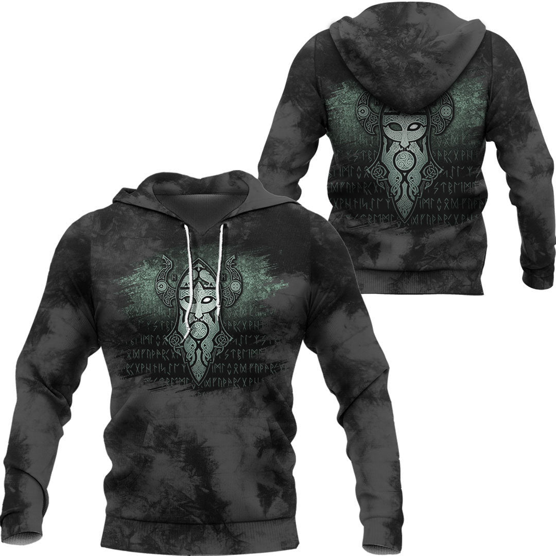 Viking Odin God Mask Viking Hoodie Helm and Hammer Shop