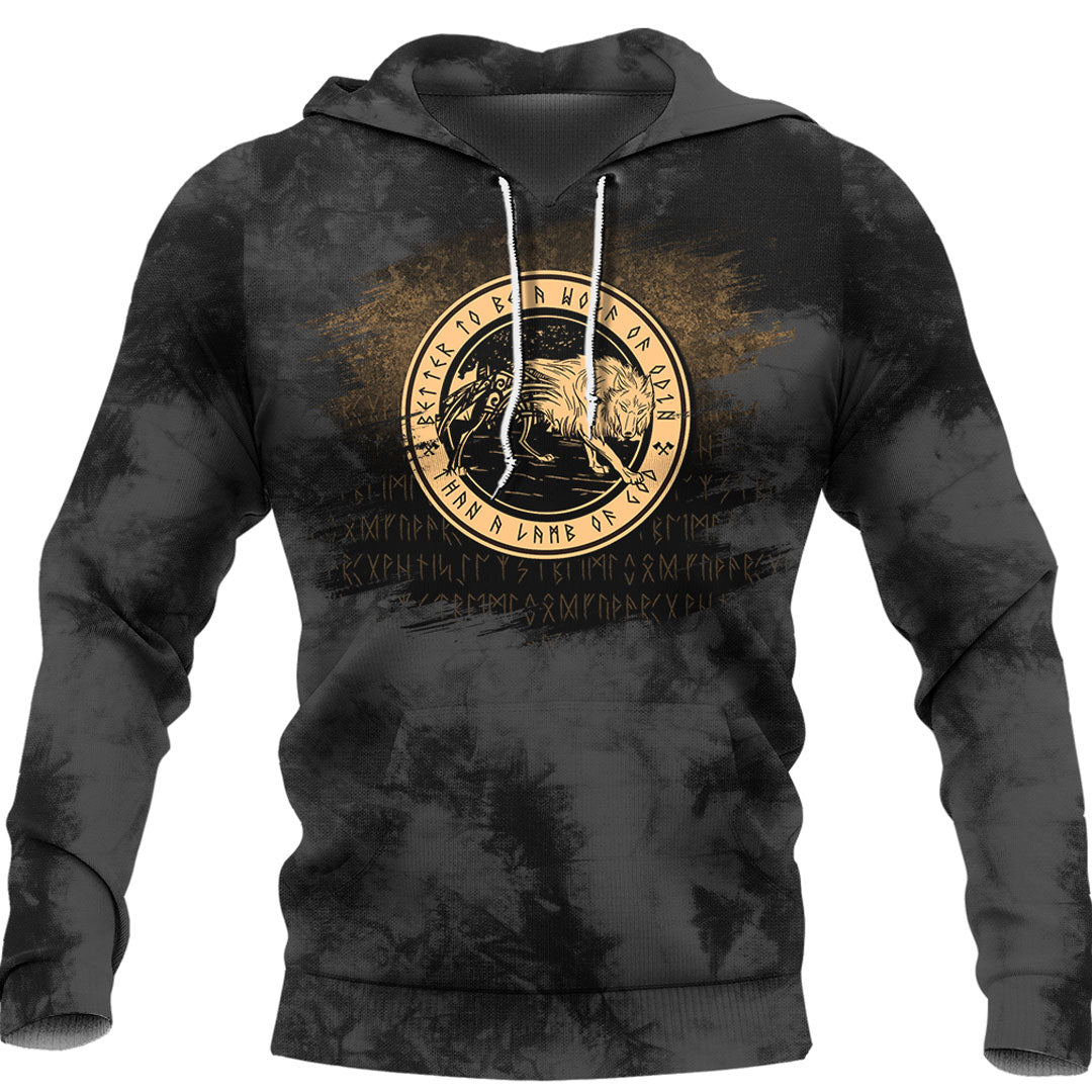 Viking Wolf Of Odin gold Viking Hoodie Helm and Hammer Shop