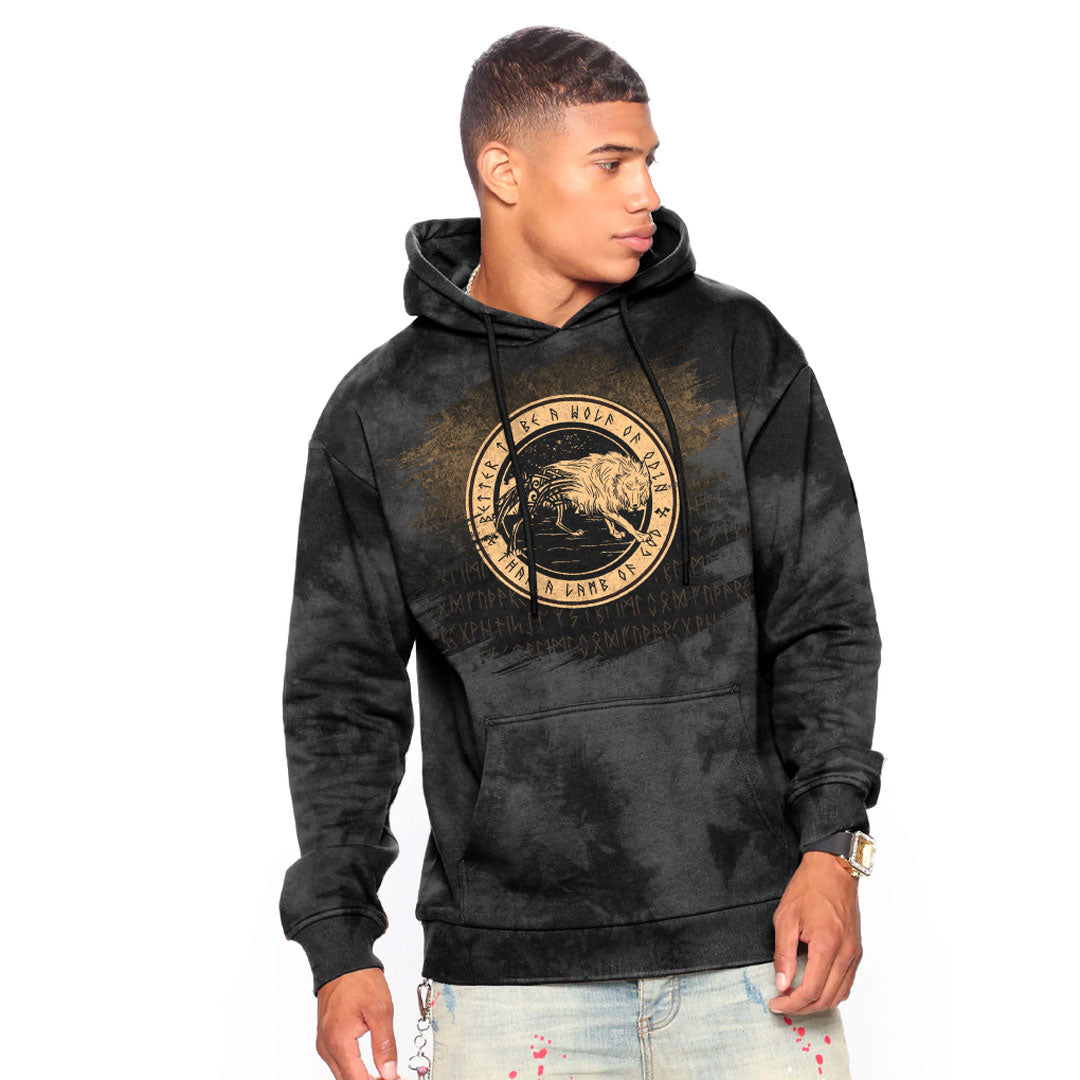 Viking Wolf Of Odin gold Viking Hoodie Helm and Hammer Shop