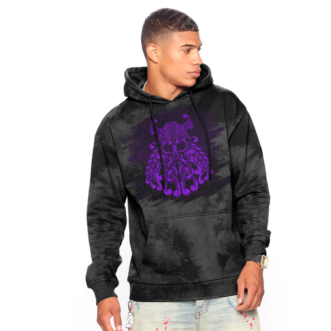 Viking Odin Valhalla Purple Viking Hoodie Helm and Hammer Shop