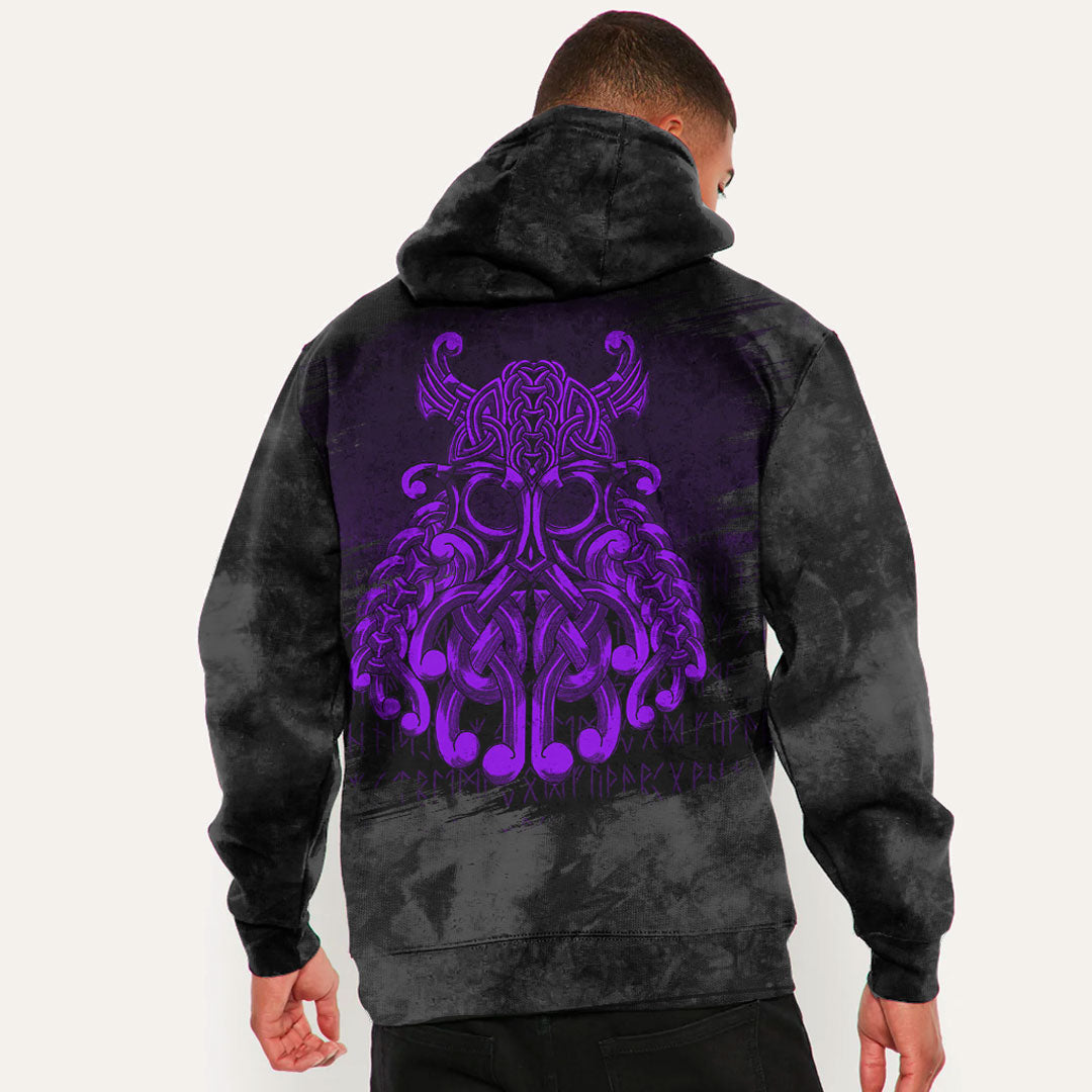 Viking Odin Valhalla Purple Viking Hoodie Helm and Hammer Shop