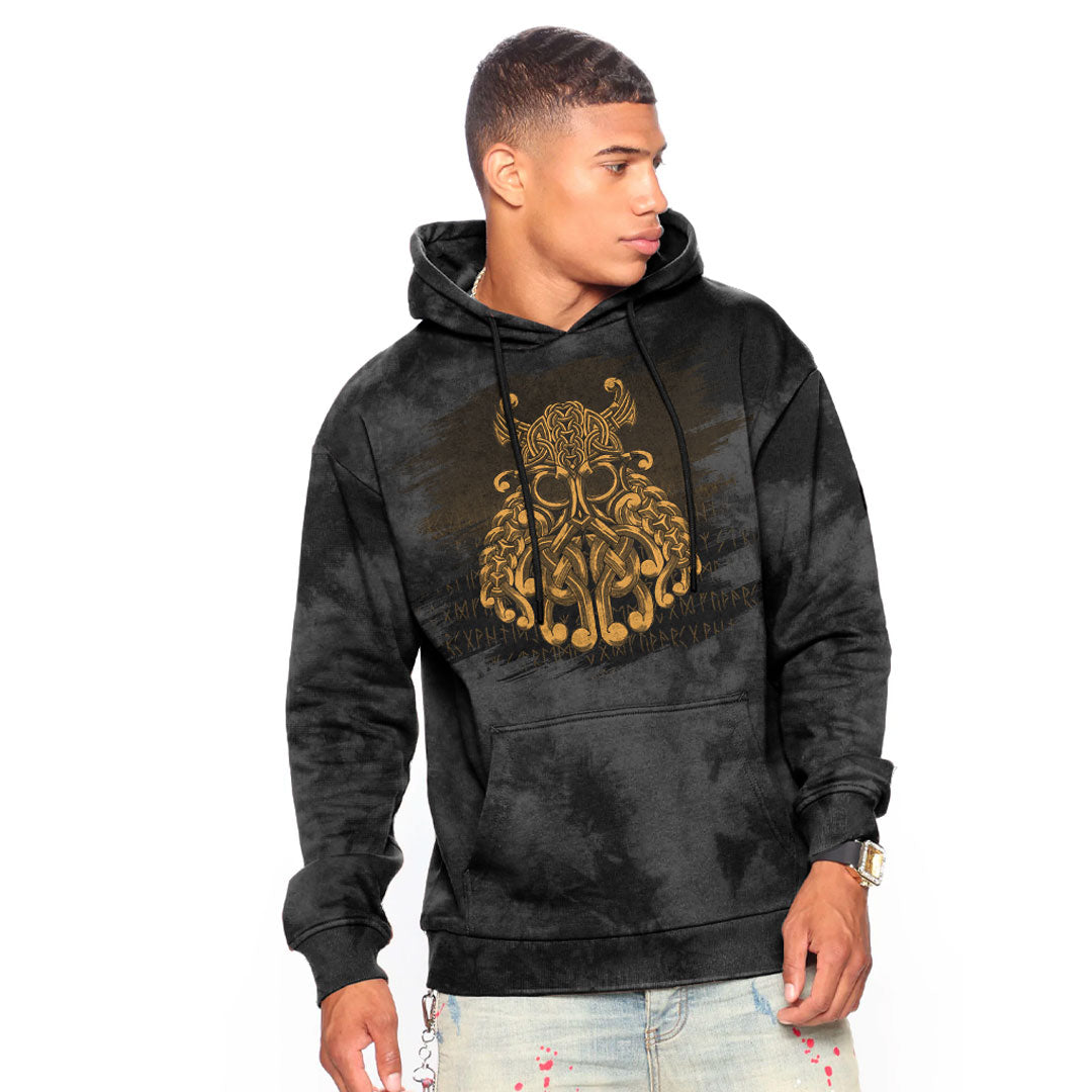 Viking Odin Valhalla Gold Viking Hoodie Helm and Hammer Shop