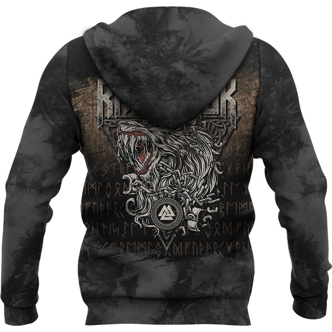 Viking Fenrir Ragnarok Norse Viking Hoodie Helm and Hammer Shop