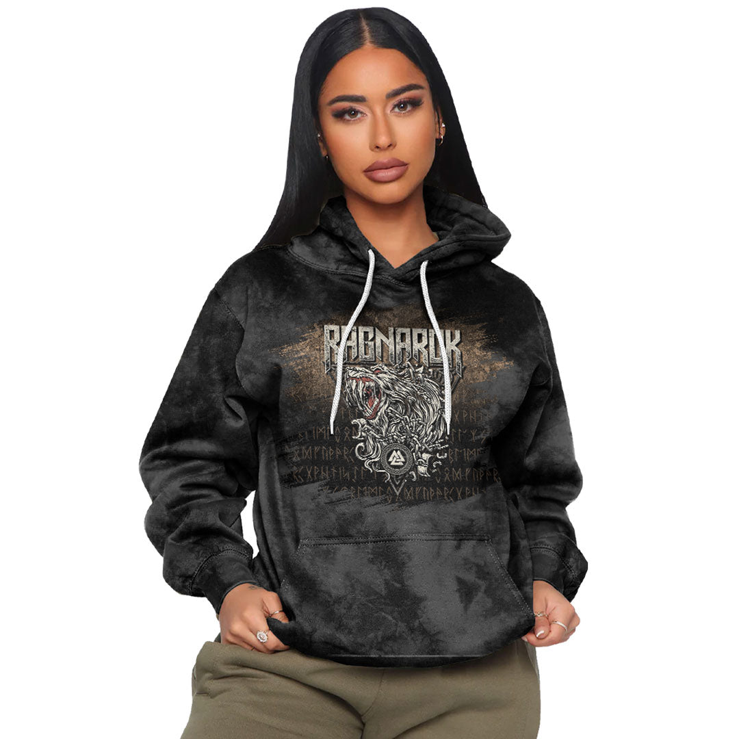 Viking Fenrir Ragnarok Norse Viking Hoodie Helm and Hammer Shop
