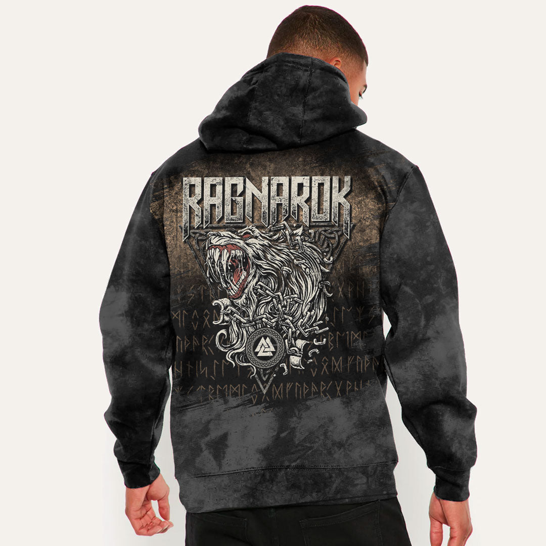 Viking Fenrir Ragnarok Norse Viking Hoodie Helm and Hammer Shop