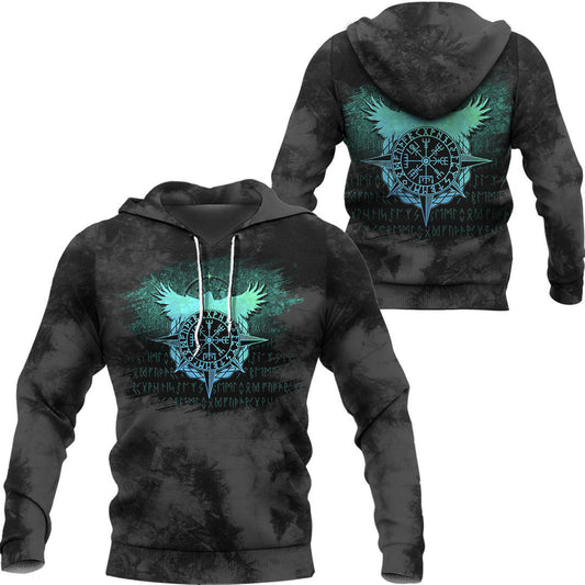Viking Fate (Vegvisir) Viking Hoodie Helm and Hammer Shop
