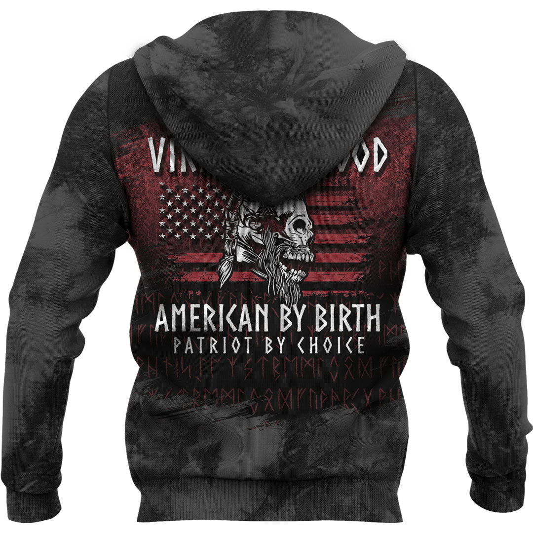 Viking By Blood American By Birth Patriot By Viking Hoodie Helm and Hammer Shop