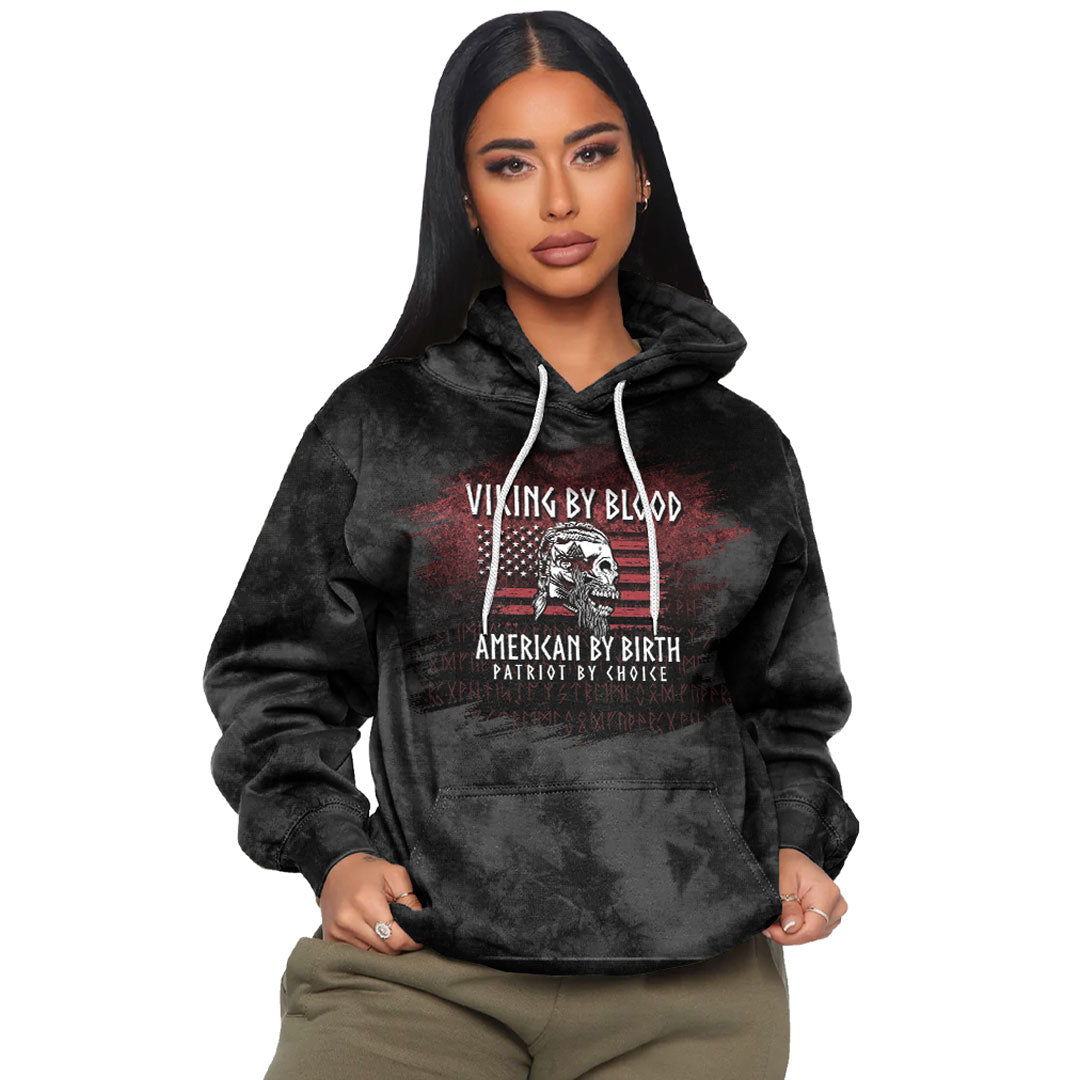 Viking By Blood American By Birth Patriot By Viking Hoodie Helm and Hammer Shop