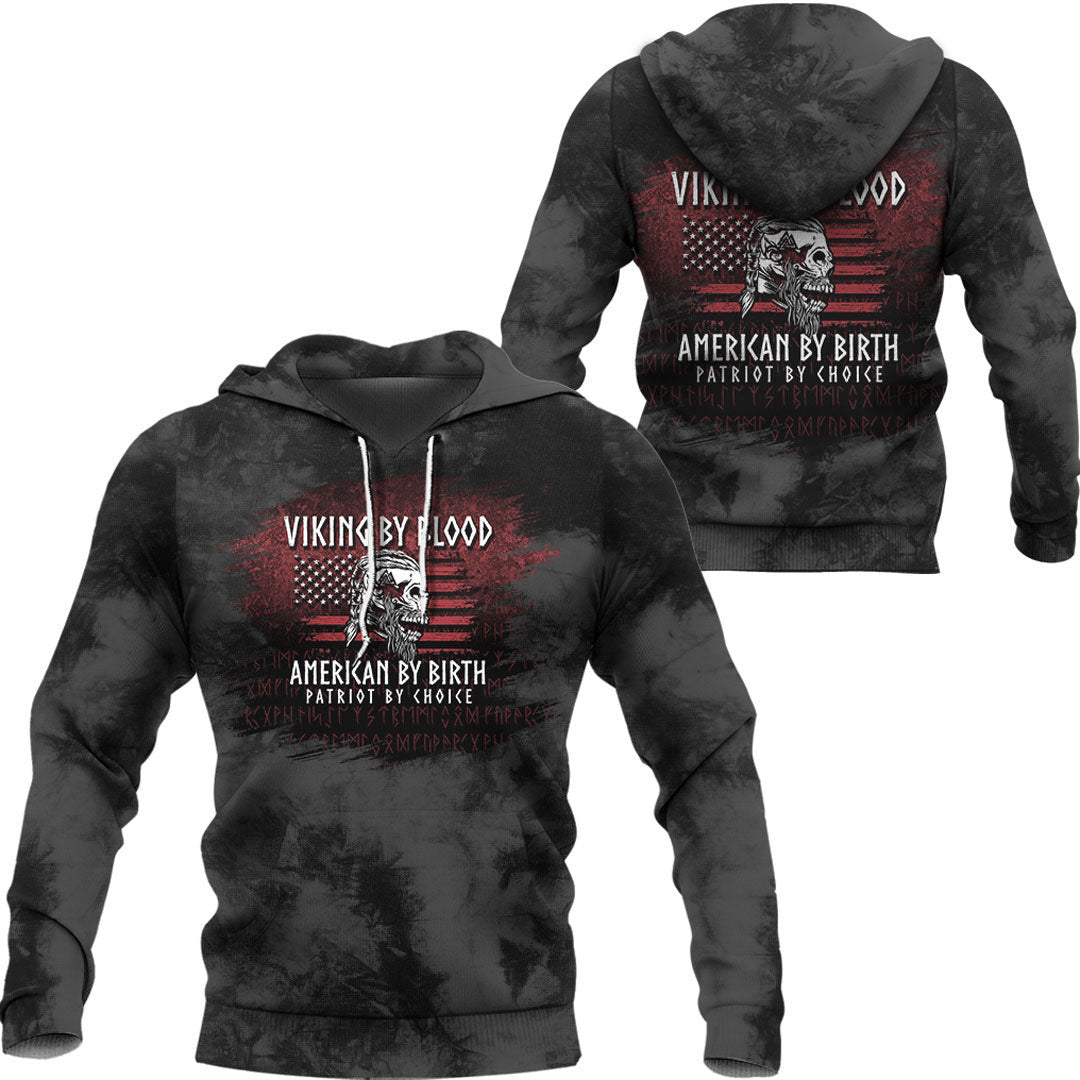 Viking By Blood American By Birth Patriot By Viking Hoodie Helm and Hammer Shop