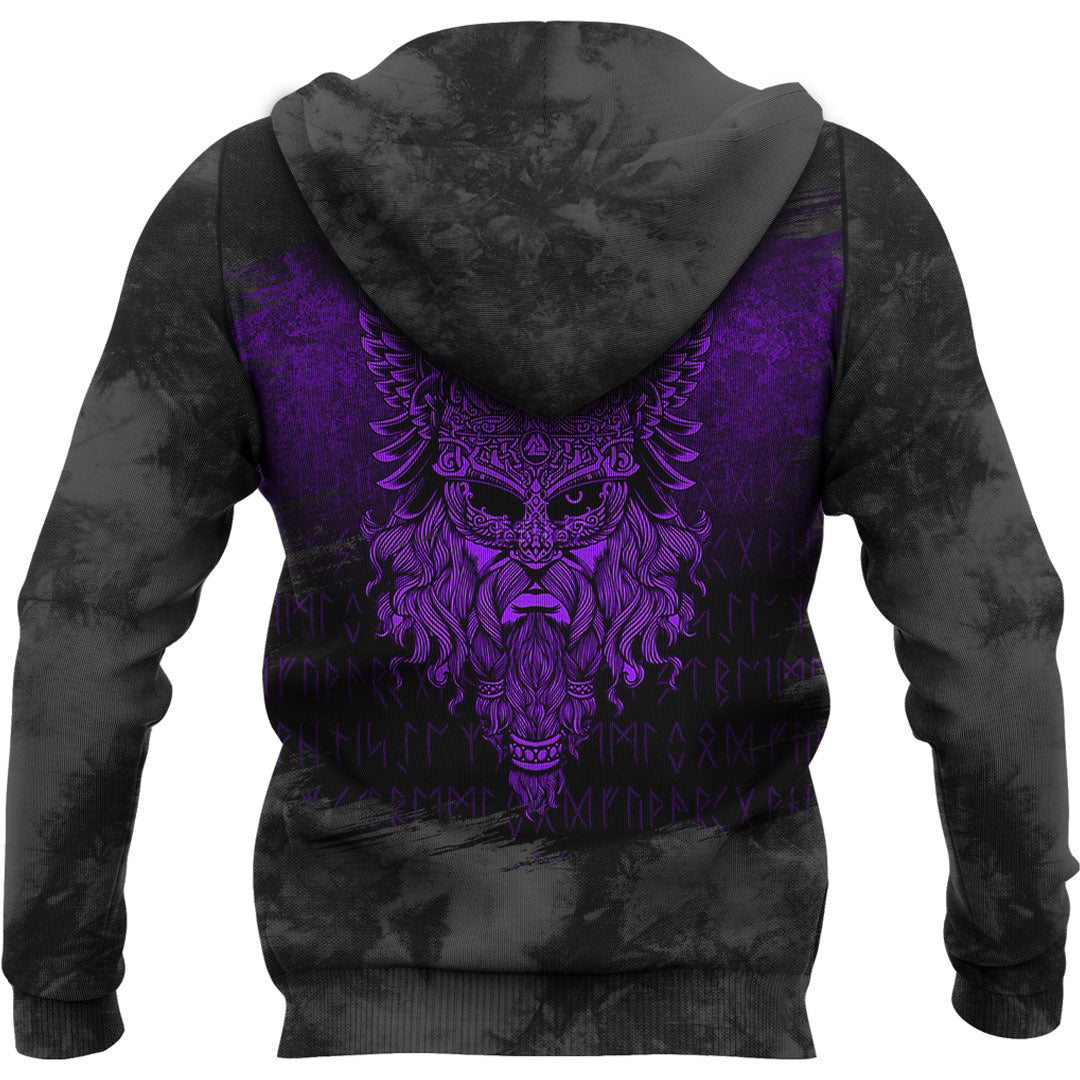 Viking Special Odin Puple Viking Hoodie Helm and Hammer Shop
