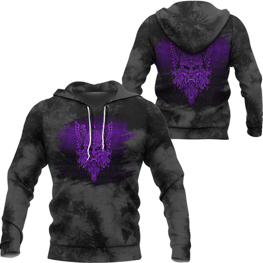 Viking Special Odin Puple Viking Hoodie Helm and Hammer Shop