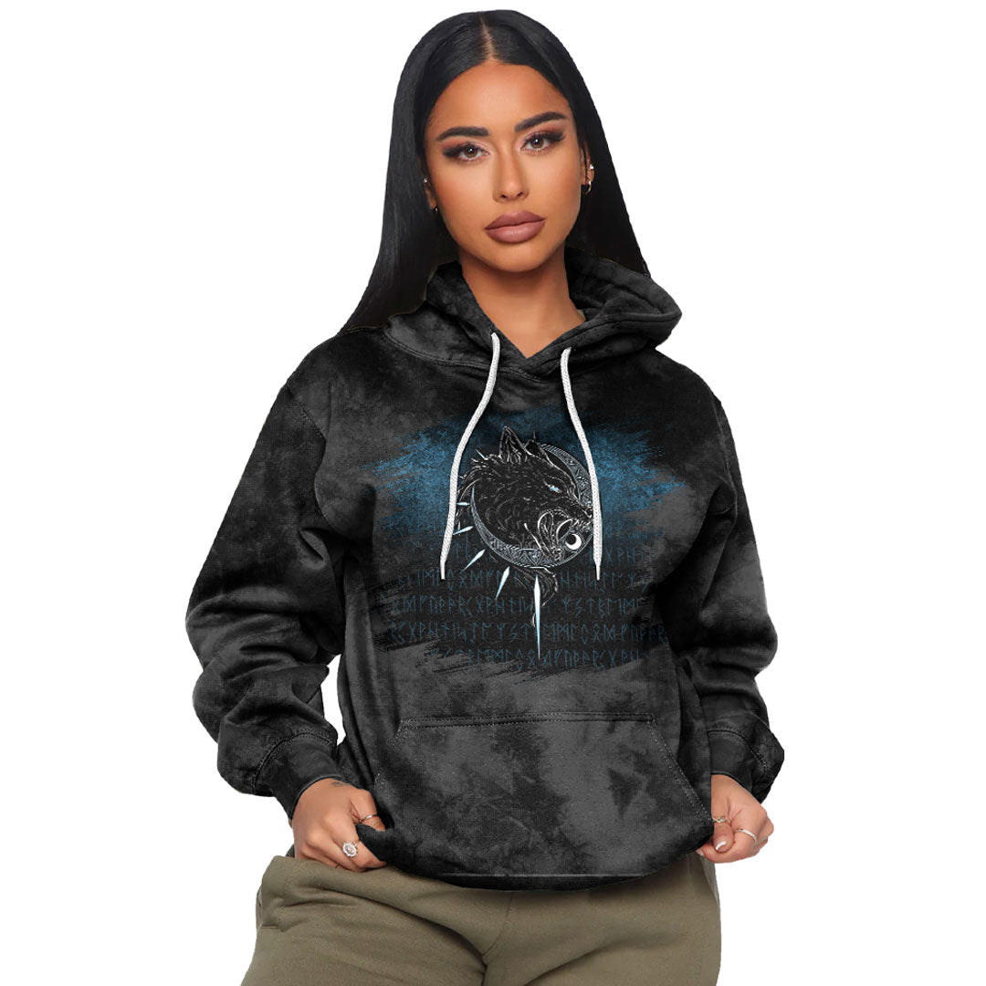 Viking Fenrir Wolve Viking Hoodie Helm and Hammer Shop