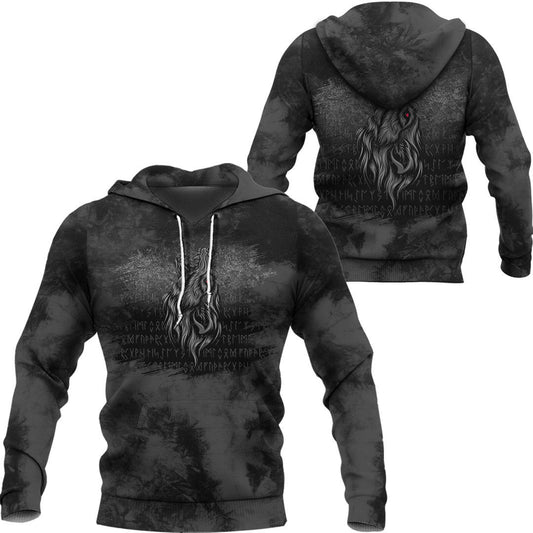 Viking Fenrir Wolf Howls To The Gods Viking Hoodie Helm and Hammer Shop