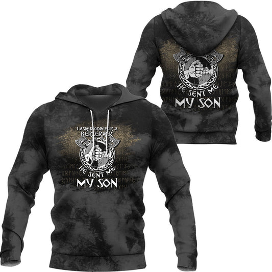 Viking Dad I Asked Odin For A Berserker He Sent Me My Son Viking Hoodie Helm and Hammer Shop