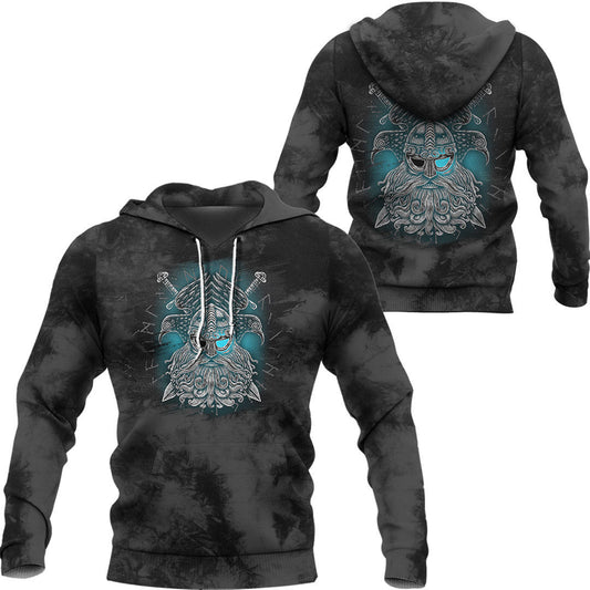 Viking Blue Odin #1 Viking Hoodie Helm and Hammer Shop