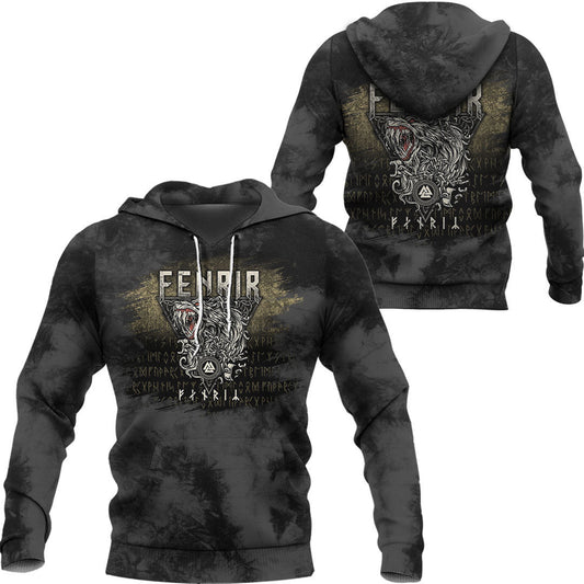 Viking Wolf Fenrir #1 Viking Hoodie Helm and Hammer Shop
