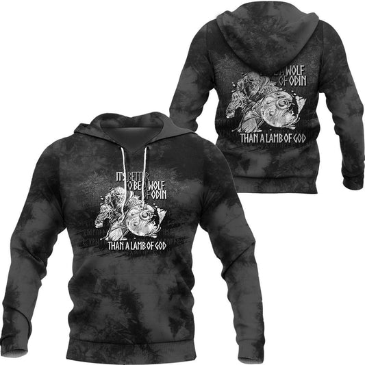 Viking Valhalla Odin It'S Better To Be A Wolf Viking Hoodie Helm and Hammer Shop