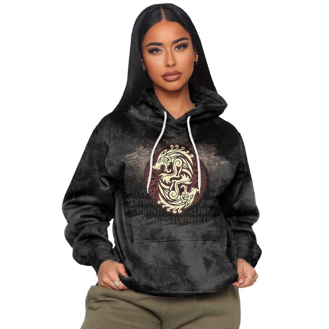 Viking Fenrir Loki's Son Viking Hoodie Helm and Hammer Shop