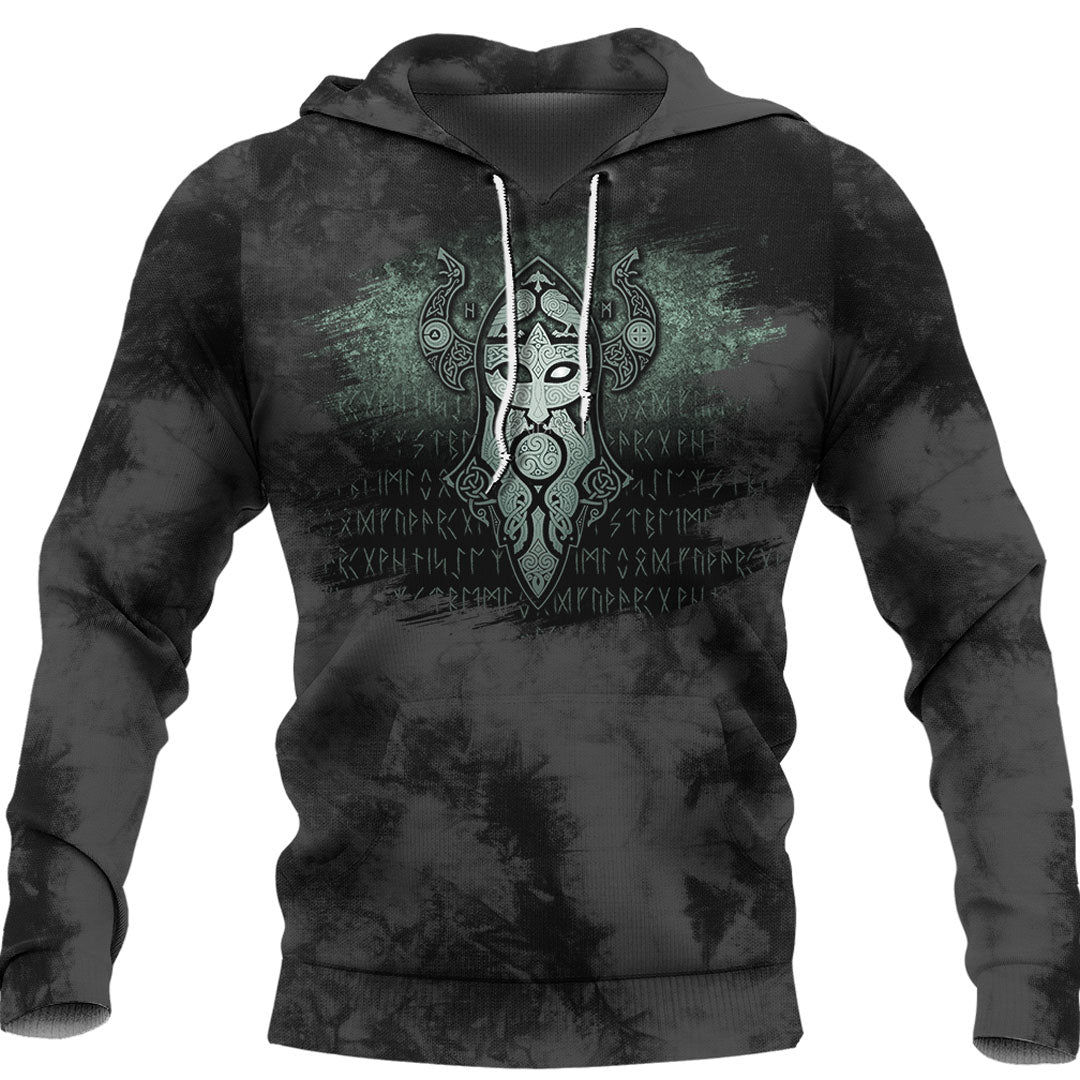 Viking Odin God Mask Viking Hoodie Helm and Hammer Shop