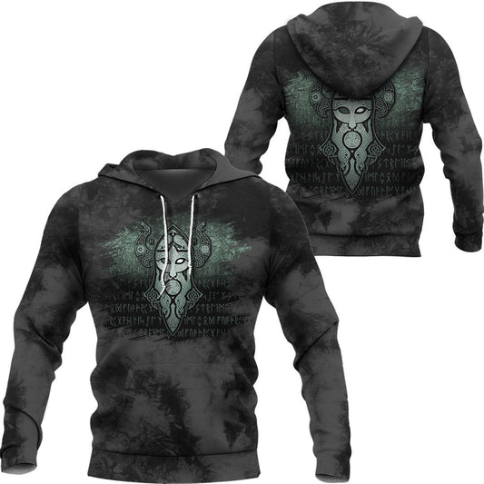 Viking Odin God Mask Viking Hoodie Helm and Hammer Shop