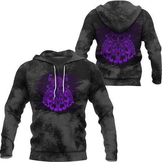 Viking Odin Valhalla Purple Viking Hoodie Helm and Hammer Shop