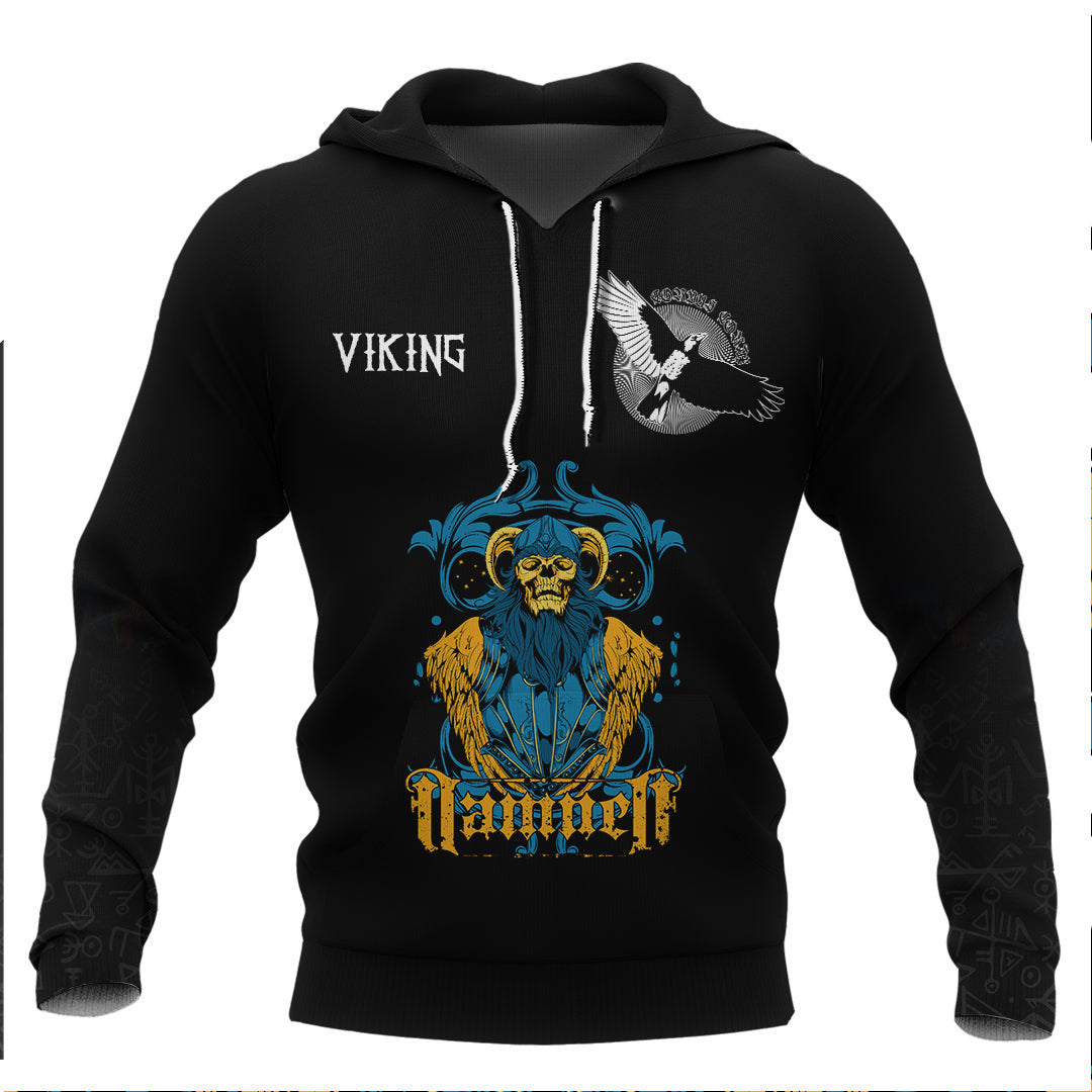 Viking Damned Viking Hoodie Basic Helm and Hammer Shop